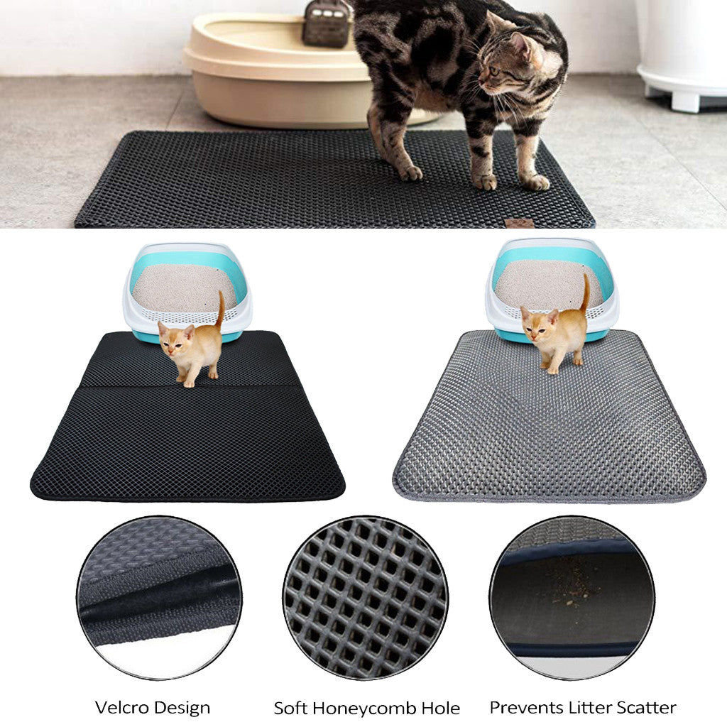 Alfombra de arena para gato alfombra de gato alfombra de panal sin tóxico alfombra  impermeable 78 × 60 cm